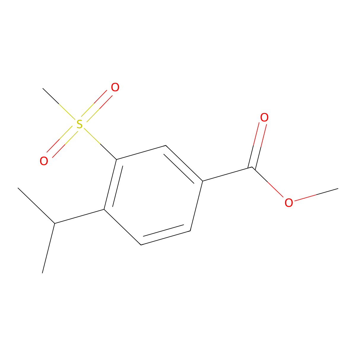 Methyl 4-isopropyl-3-(methylsulfonyl)benzoate molecular structure, CAS 176107-23-6