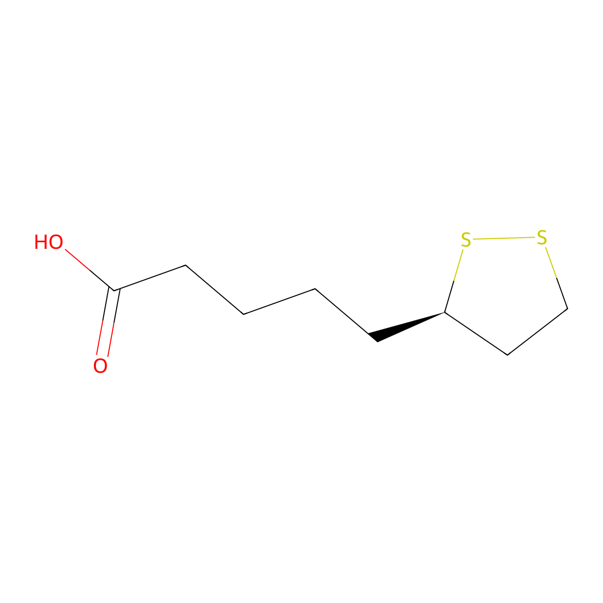 Lipoic acid molecular structure, CAS 176110-81-9