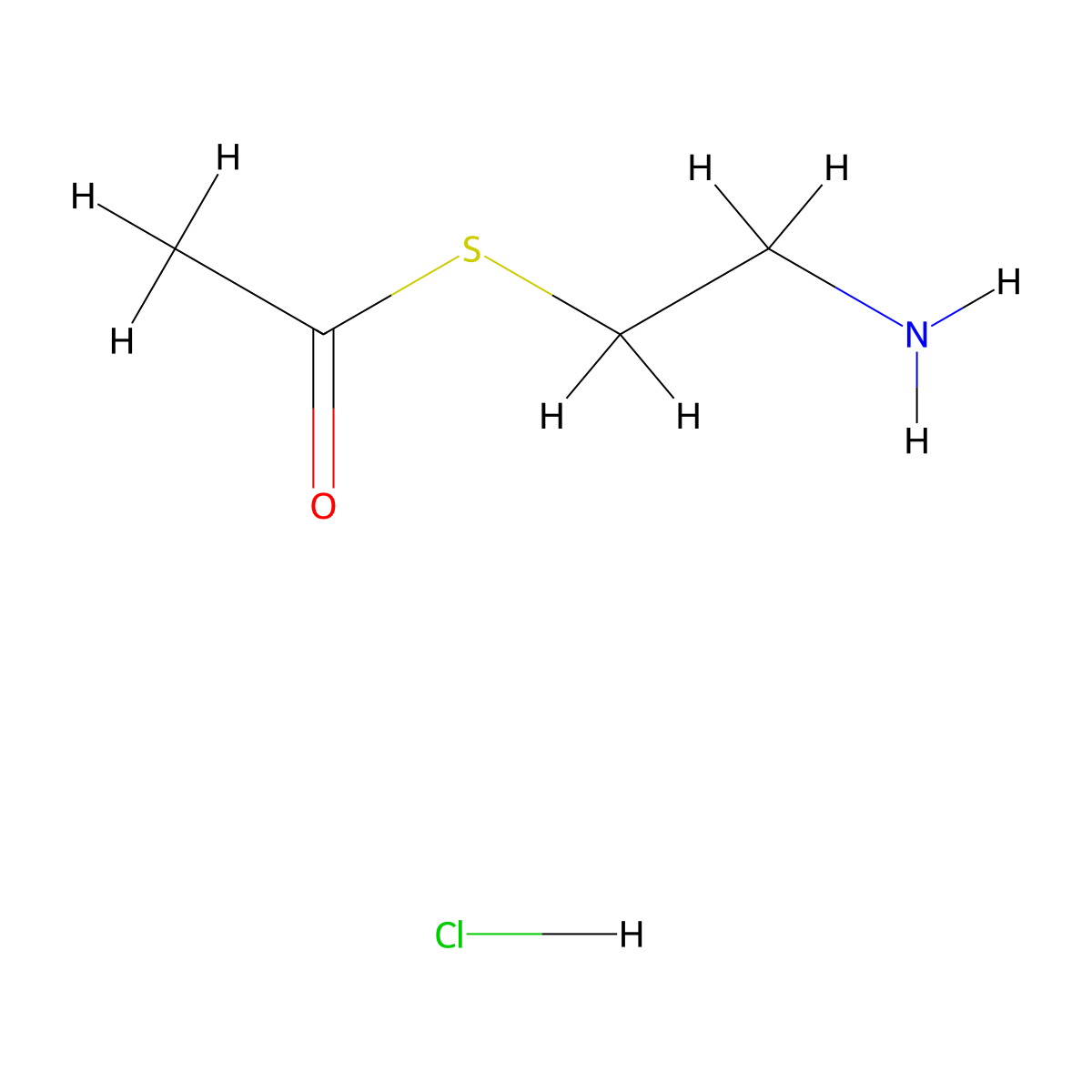 1-[(2-Aminoethyl)sulfanyl]ethan-1-one hydrochloride molecular structure, CAS 17612-91-8