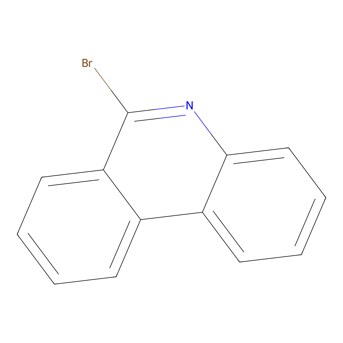 6-Bromophenanthridine molecular structure, CAS 17613-40-0