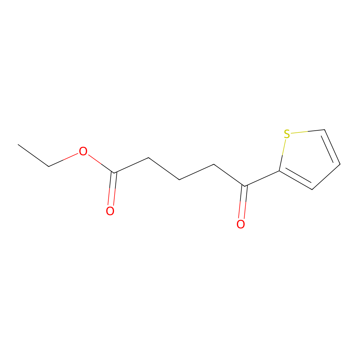 Ethyl delta-oxo-2-thiophenepentanoate molecular structure, CAS 17616-99-8