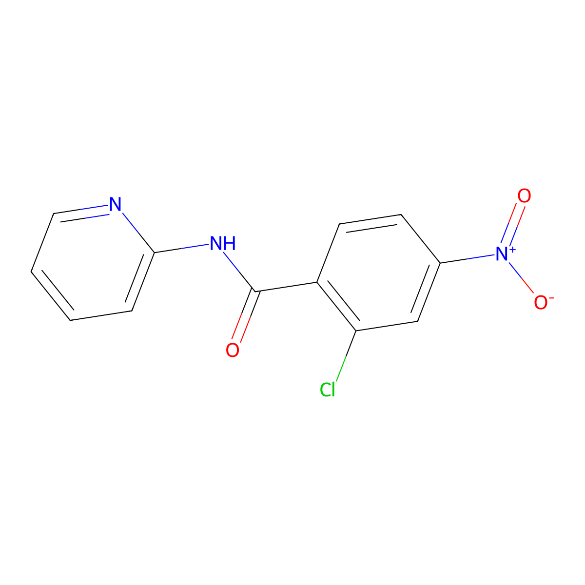2-chloro-4-nitro-N-(pyridin-2-yl)benzamide molecular structure, CAS 176165-76-7