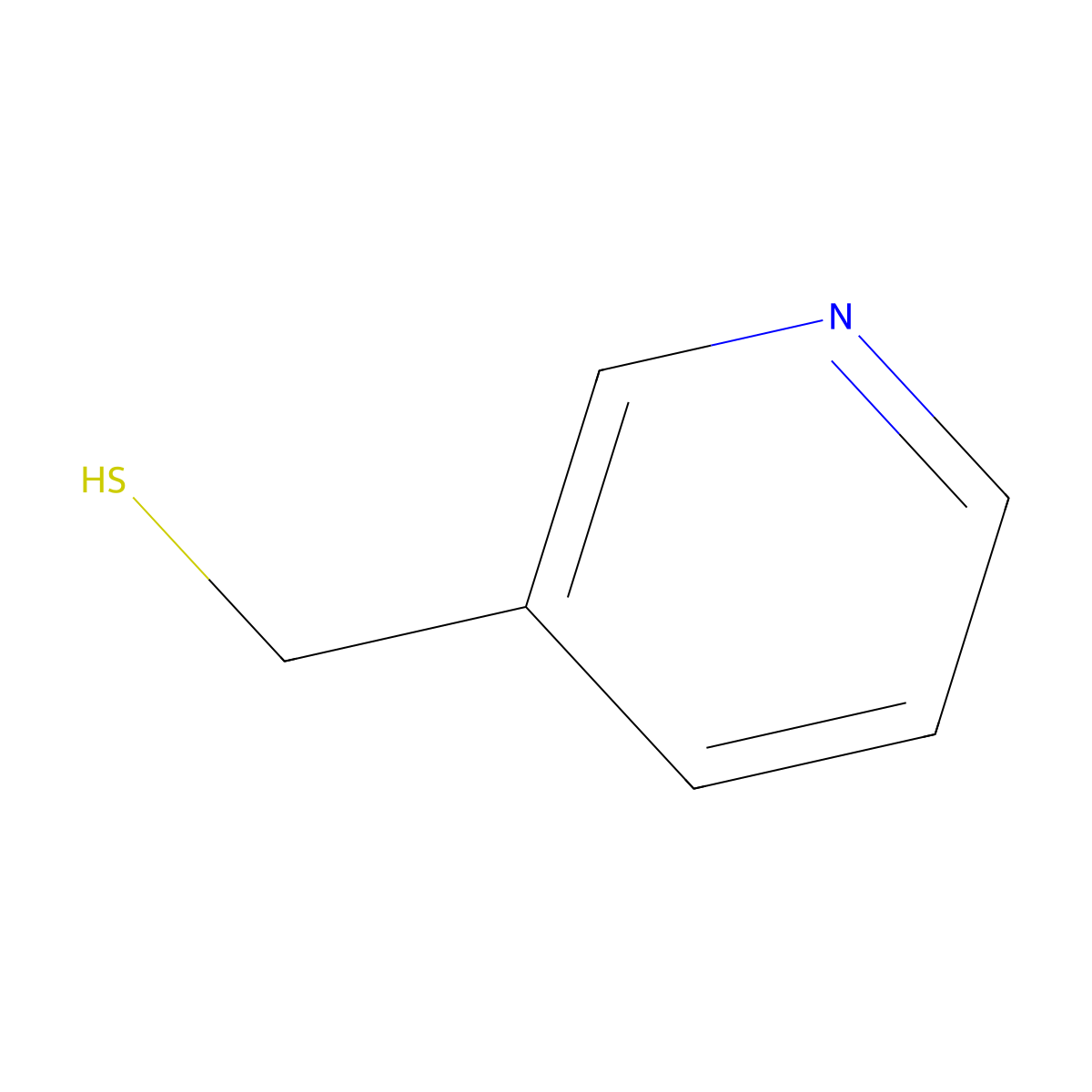3-Pyridinemethanethiol molecular structure, CAS 17617-05-9