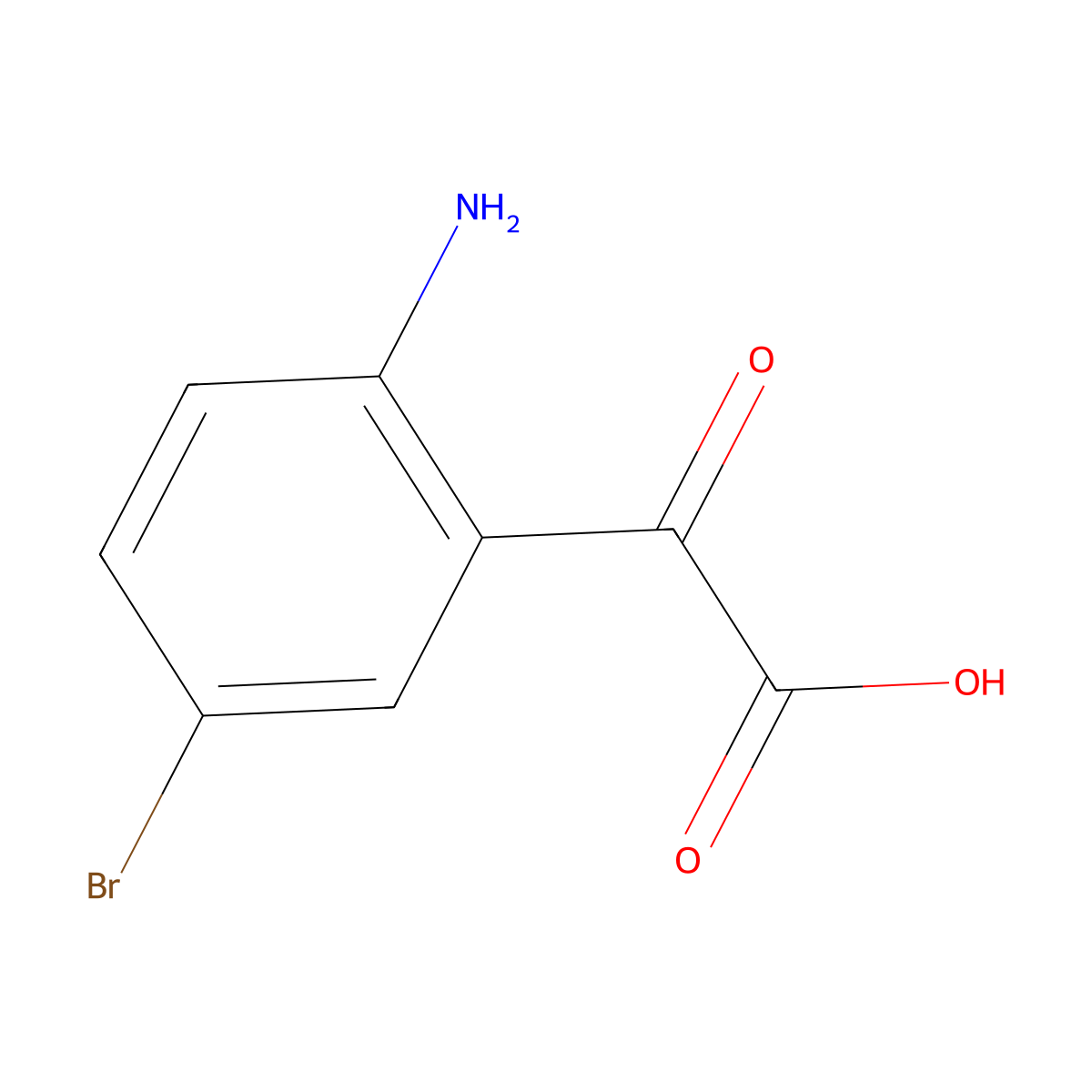 (2-Amino-5-bromophenyl)(oxo)acetic acid molecular structure, CAS 17617-25-3