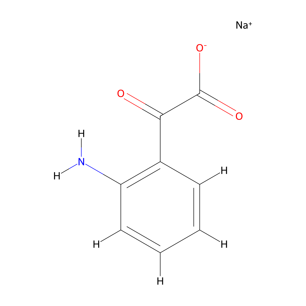 Sodium 2-(2-aminophenyl)-2-oxoacetate molecular structure, CAS 17617-34-4