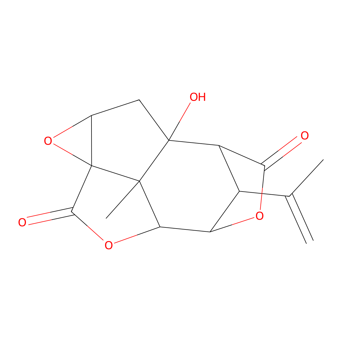 Picrotoxinin molecular structure, CAS 17617-45-7
