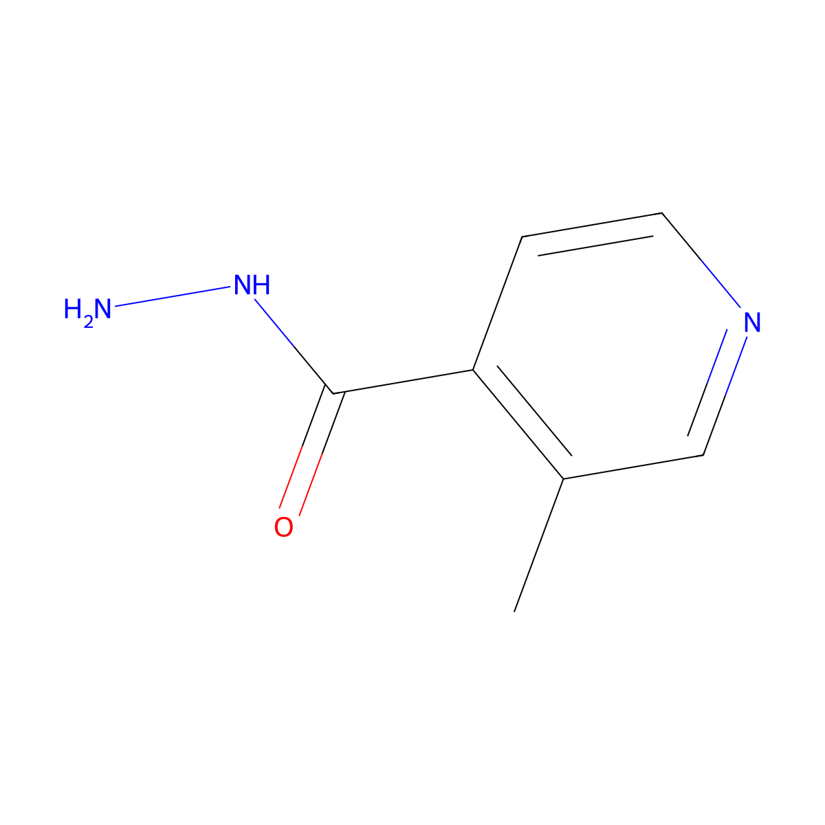 3-Methylisonicotinohydrazide molecular structure, CAS 176178-87-3