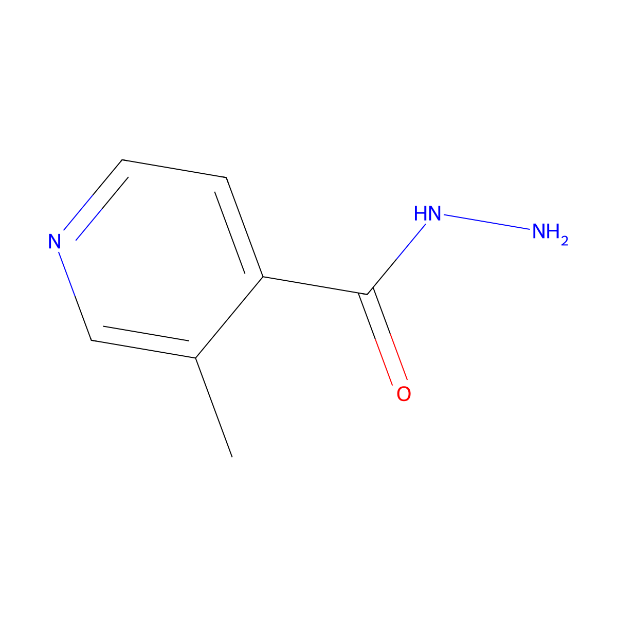 3-Methylisonicotinohydrazide molecular structure, CAS 176178-87-3