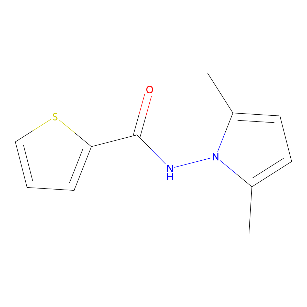 N-(2,5-dimethylpyrrol-1-yl)thiophene-2-carboxamide molecular structure, CAS 176179-09-2