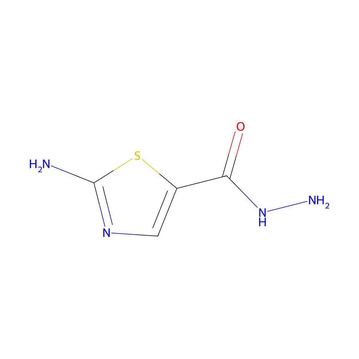 2-Amino-1,3-thiazole-5-carbohydrazide molecular structure, CAS 176179-11-6