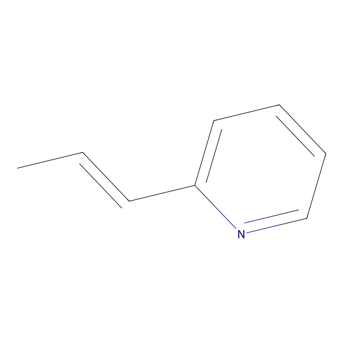 Methylvinylpyridine molecular structure, CAS 17618-94-9