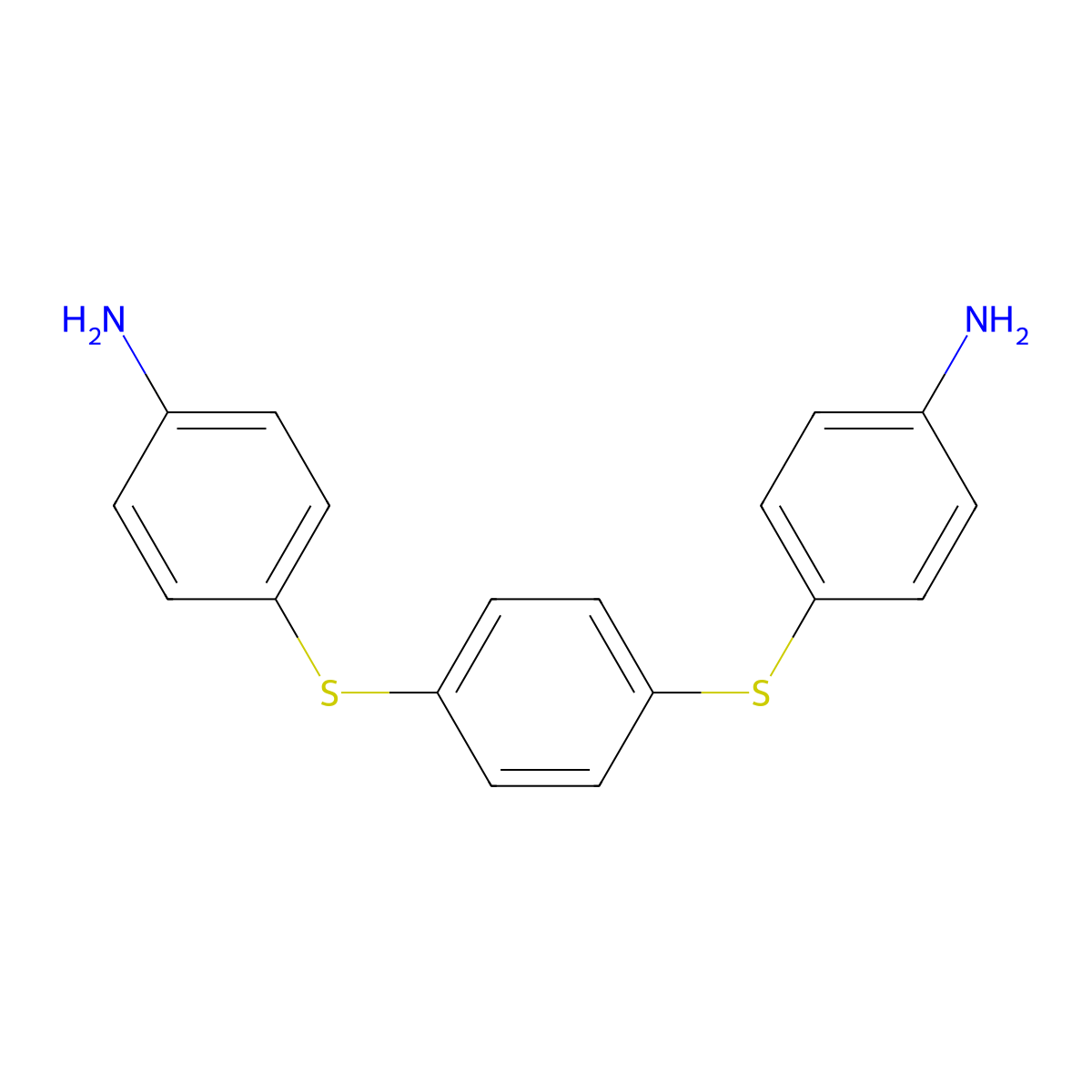 Benzenamine, 4,4'-[1,4-phenylenebis(thio)]bis- molecular structure, CAS 17619-11-3