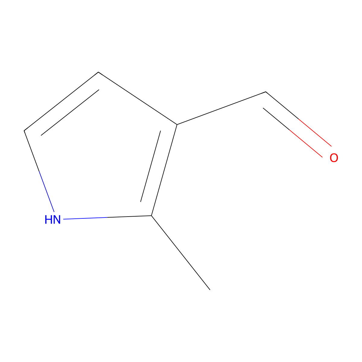 2-methyl-1H-pyrrole-3-carbaldehyde molecular structure, CAS 17619-39-5
