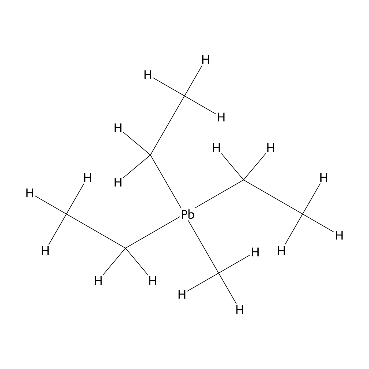 Methyltriethyl lead molecular structure, CAS 1762-28-3