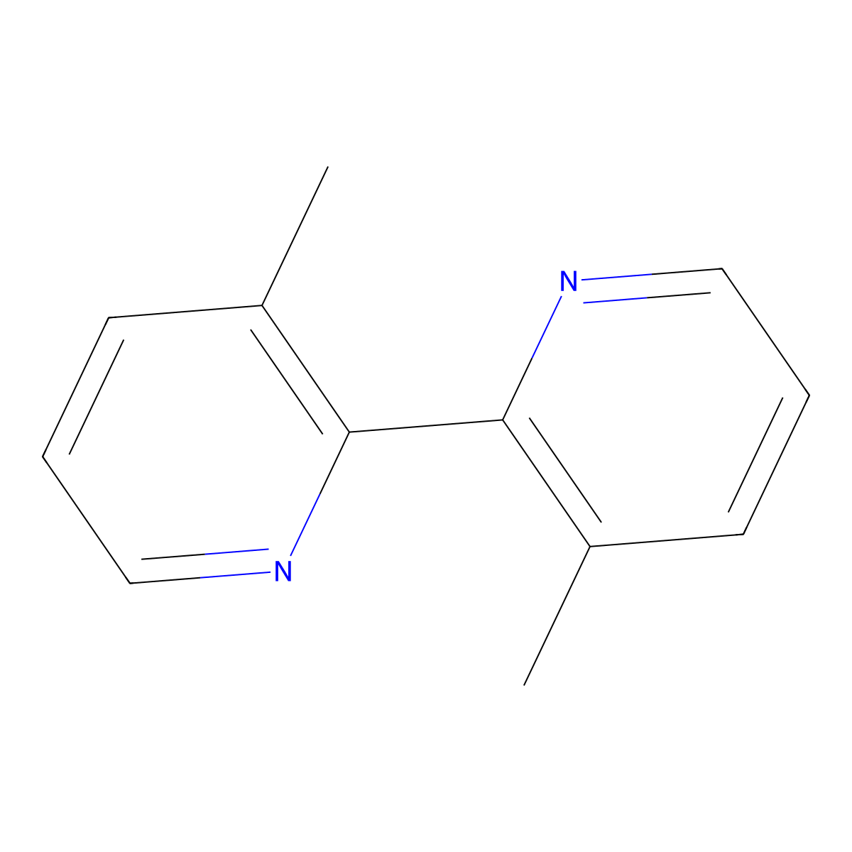 3,3'-Dimethyl-2,2'-bipyridine molecular structure, CAS 1762-32-9