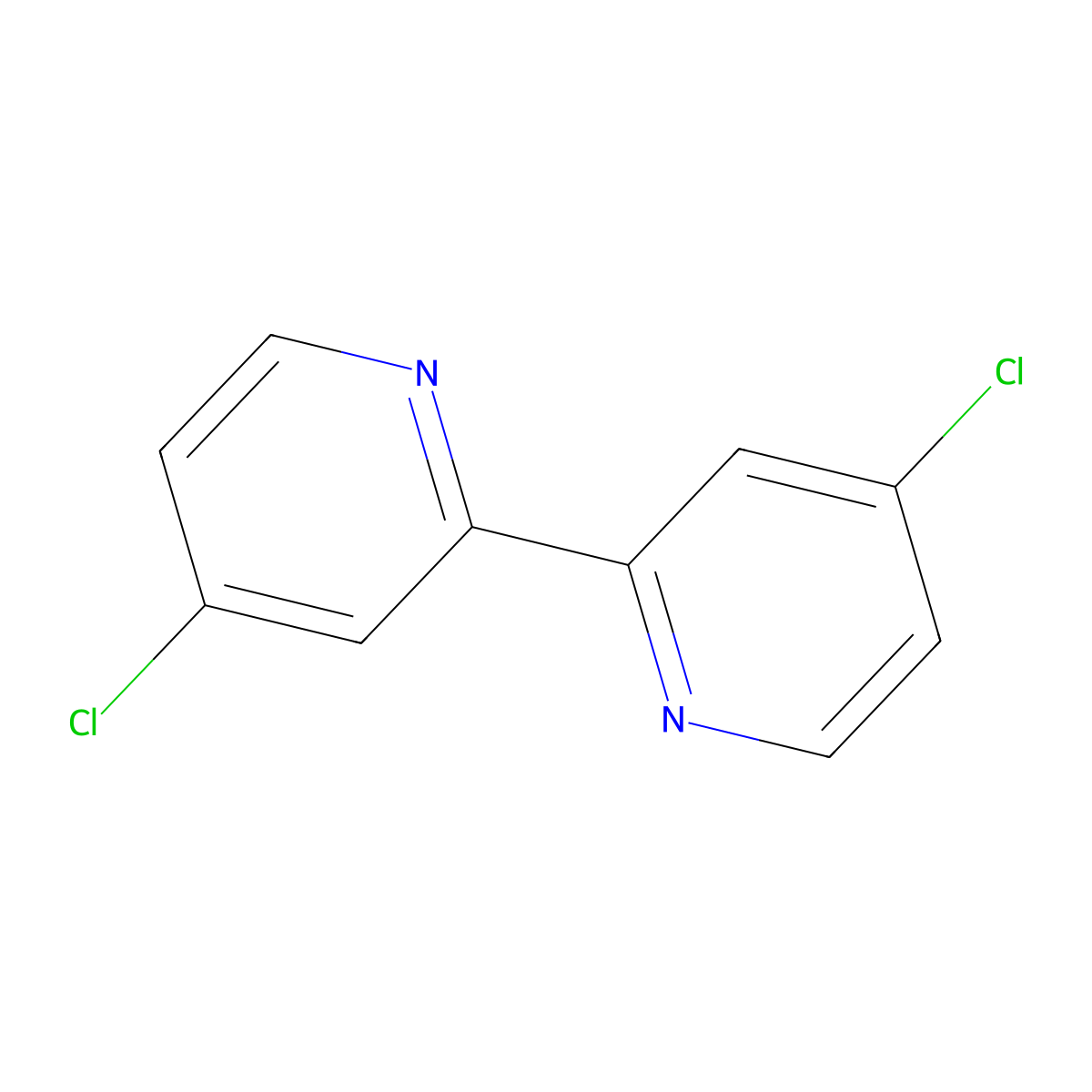 4,4'-Dichloro-2,2'-bipyridine molecular structure, CAS 1762-41-0