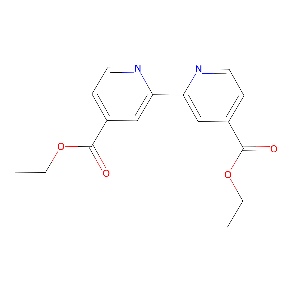 Diethyl [2,2'-bipyridine]-4,4'-dicarboxylate molecular structure, CAS 1762-42-1