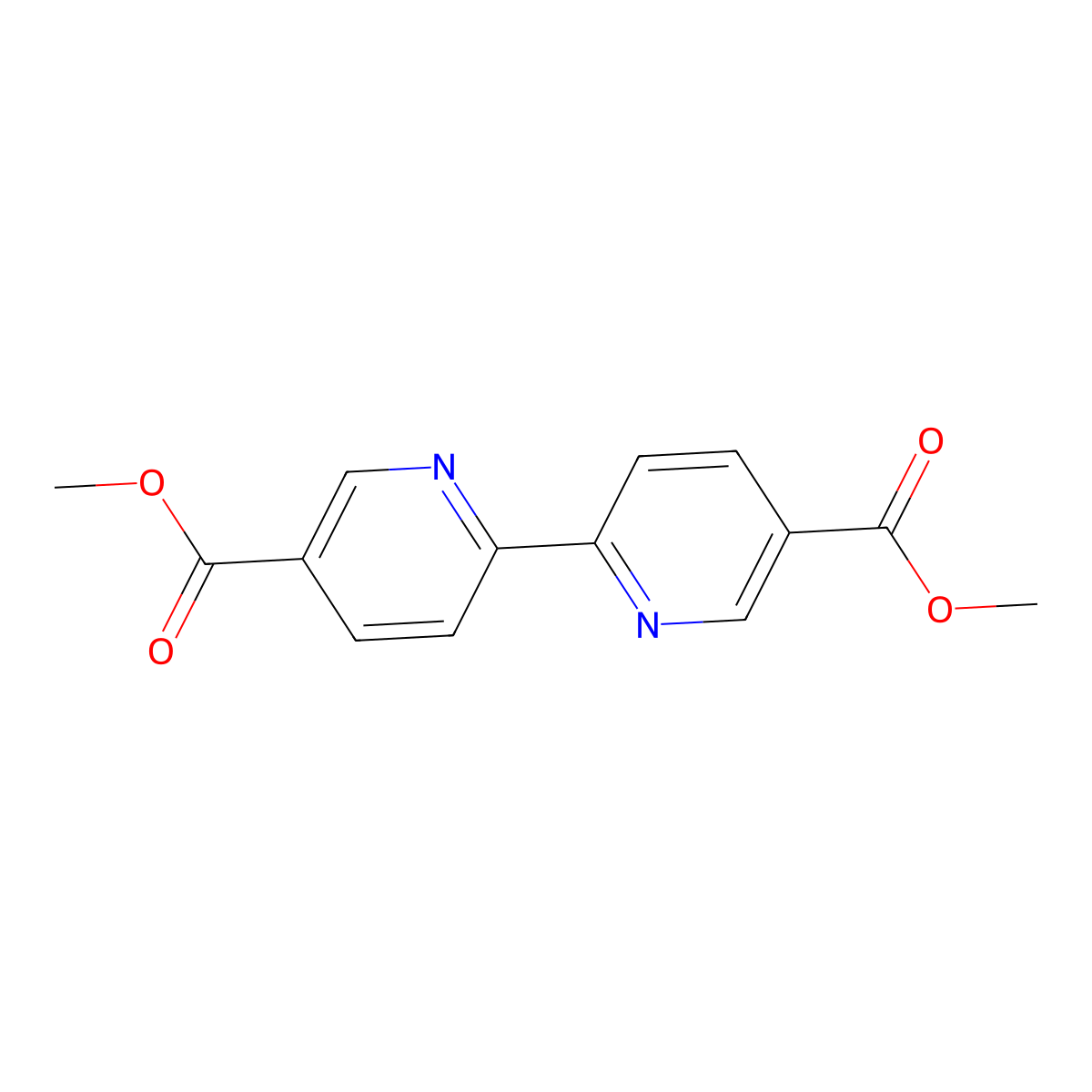 Dimethyl 2,2'-Bipyridine-5,5'-dicarboxylate molecular structure, CAS 1762-45-4