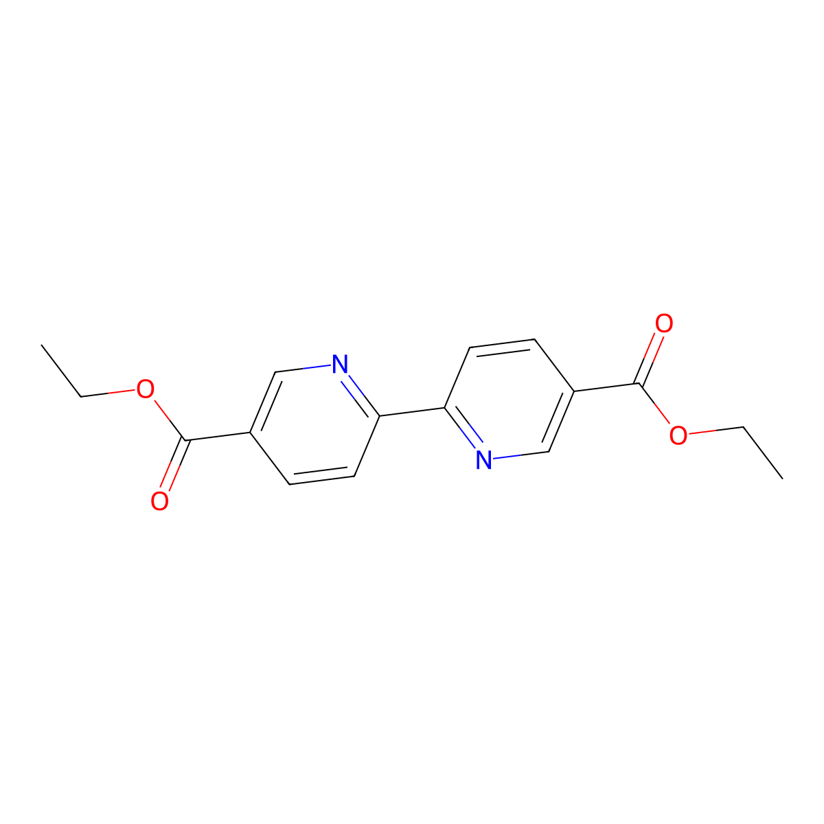 Diethyl [2,2'-Bipyridine]-5,5'-dicarboxylate molecular structure, CAS 1762-46-5