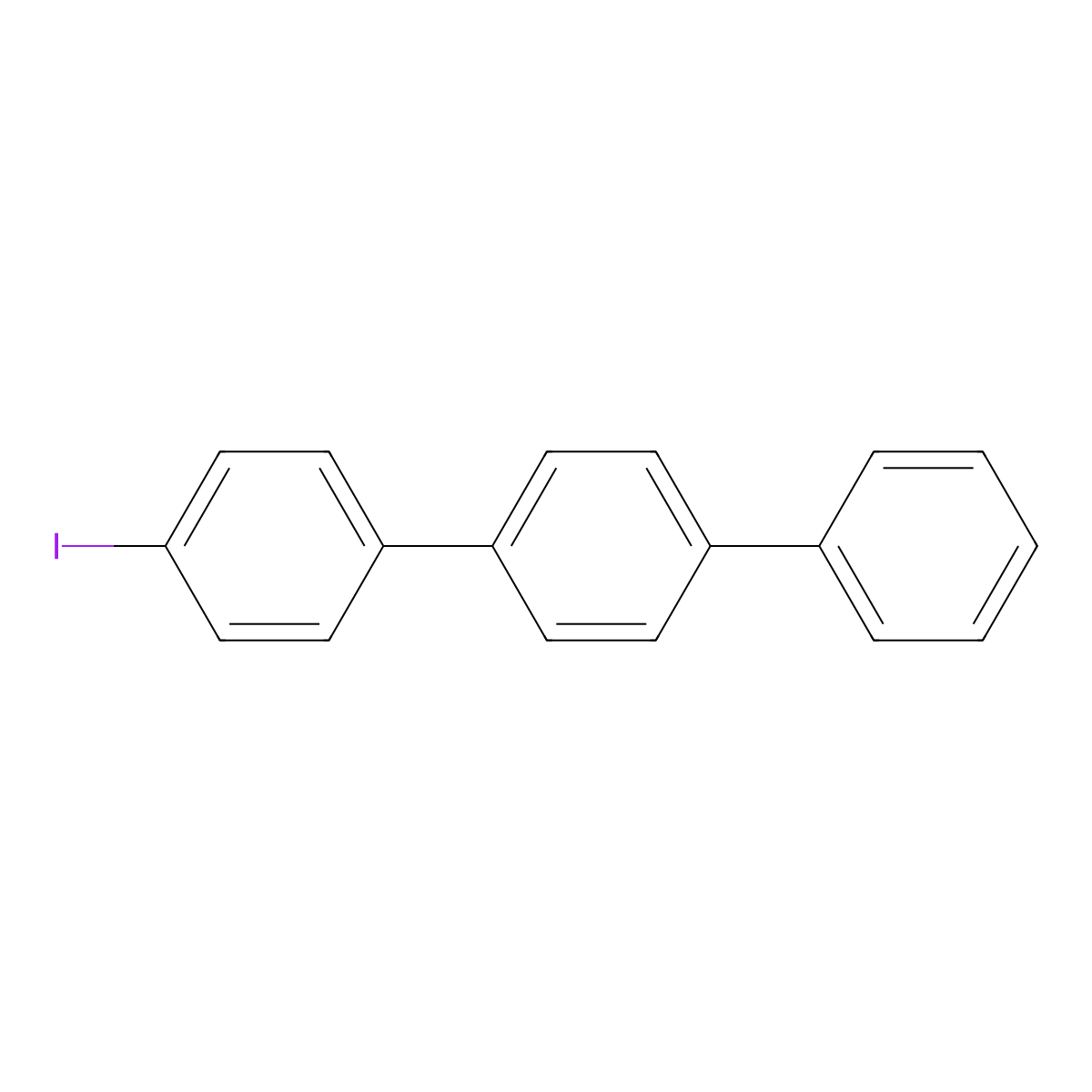 1,1':4',1''-Terphenyl, 4-iodo- molecular structure, CAS 1762-85-2