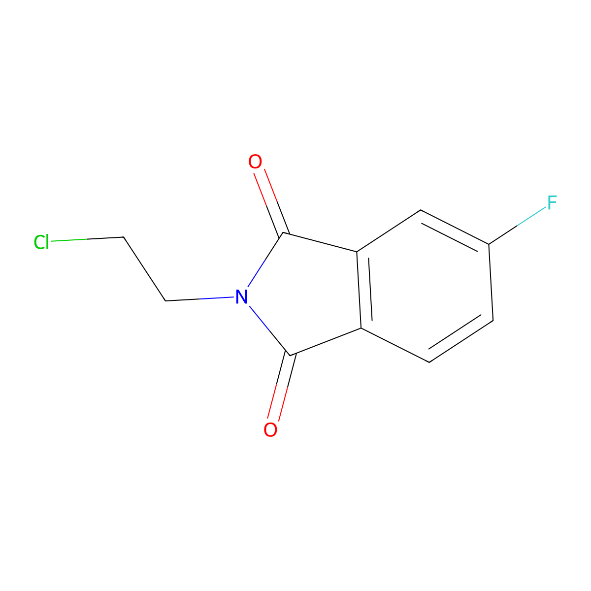 2-(2-Chloro-ethyl)-5-fluoro-isoindole-1,3-dione molecular structure, CAS 176200-91-2