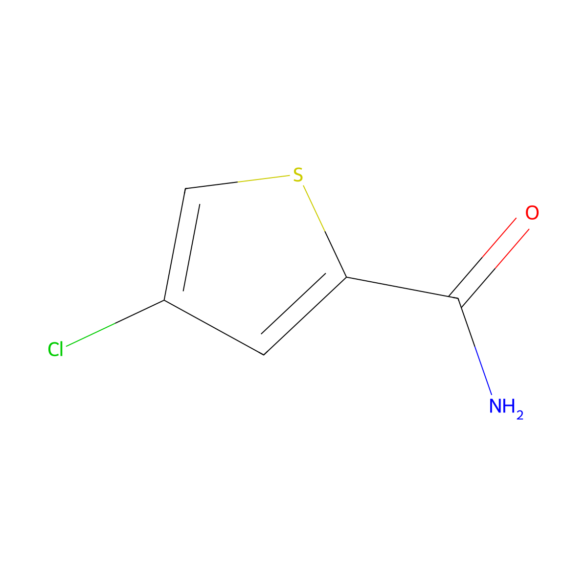 4-Chlorothiophene-2-carboxamide molecular structure, CAS 176203-88-6
