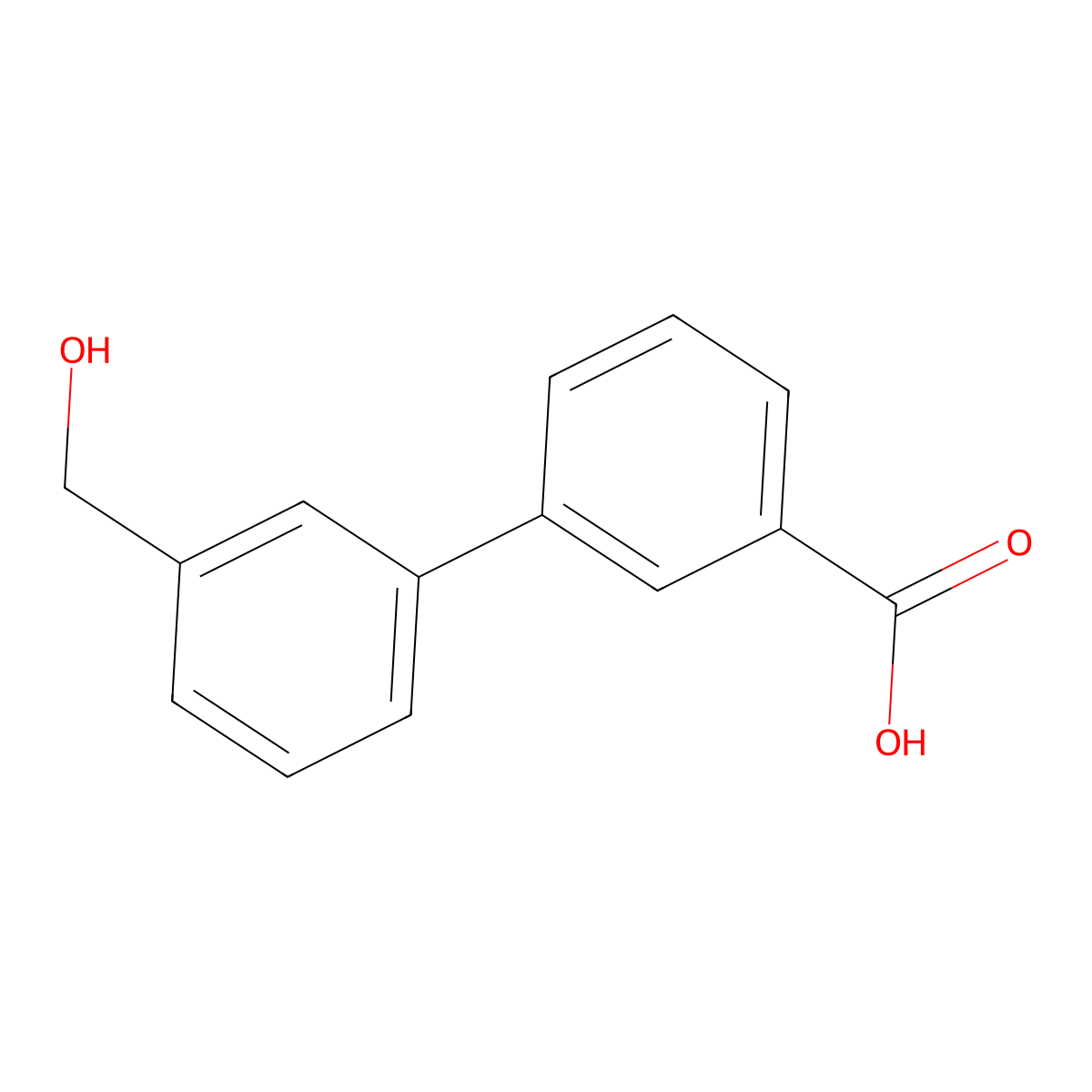 3'-(Hydroxymethyl)-[1,1'-biphenyl]-3-carboxylic acid molecular structure, CAS 176212-48-9