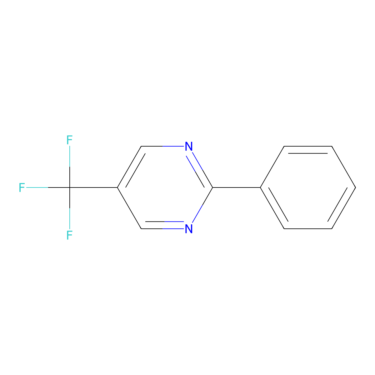 2-Phenyl-5-(trifluoromethyl)pyrimidine molecular structure, CAS 176214-11-2