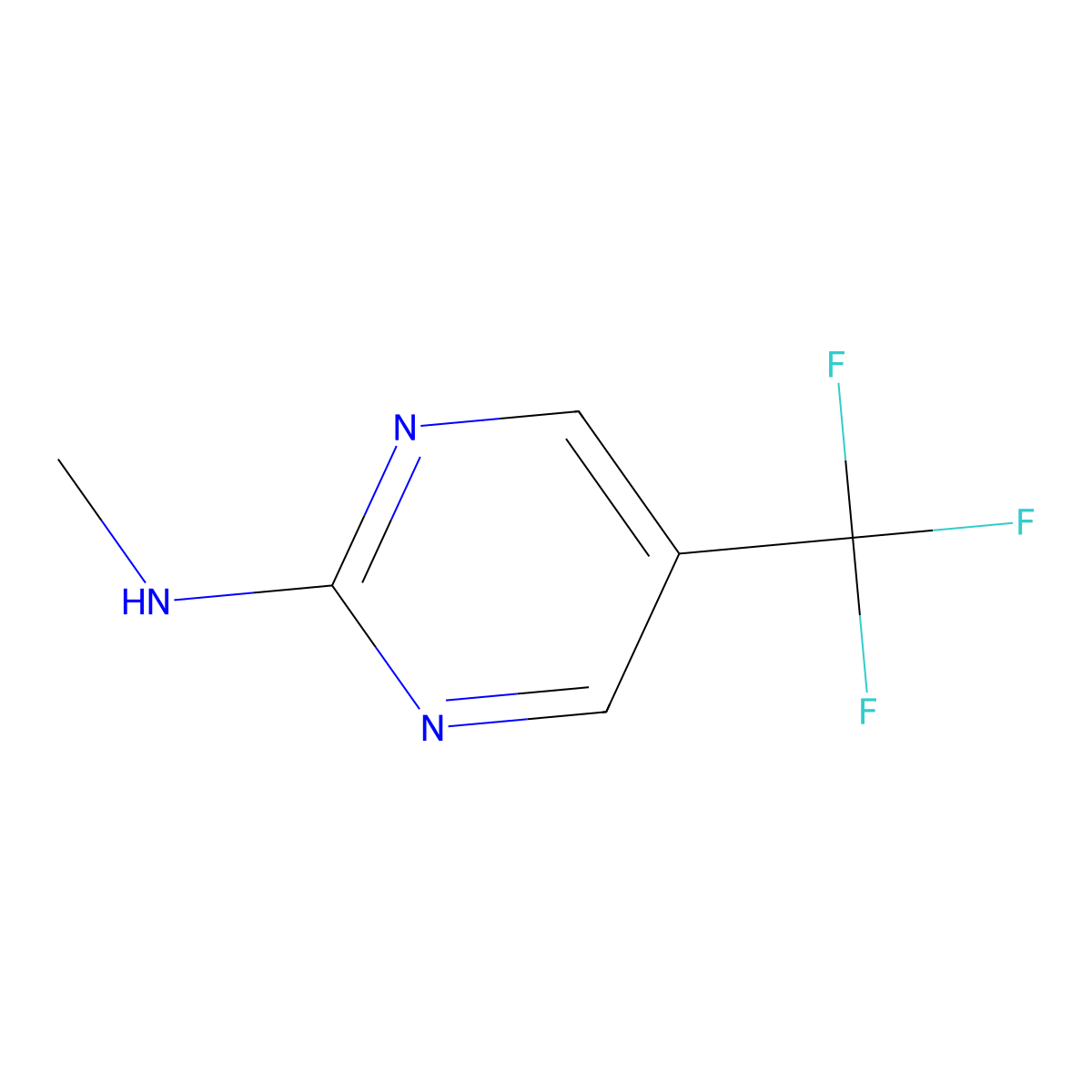N-methyl-5-(trifluoromethyl)pyrimidin-2-amine molecular structure, CAS 176214-13-4