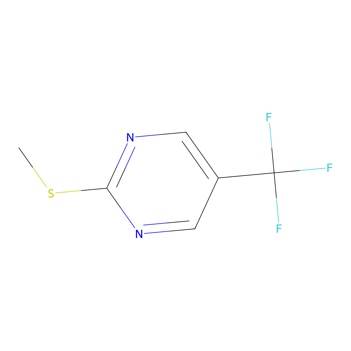 2-(Methylthio)-5-(trifluoromethyl)pyrimidine molecular structure, CAS 176214-15-6