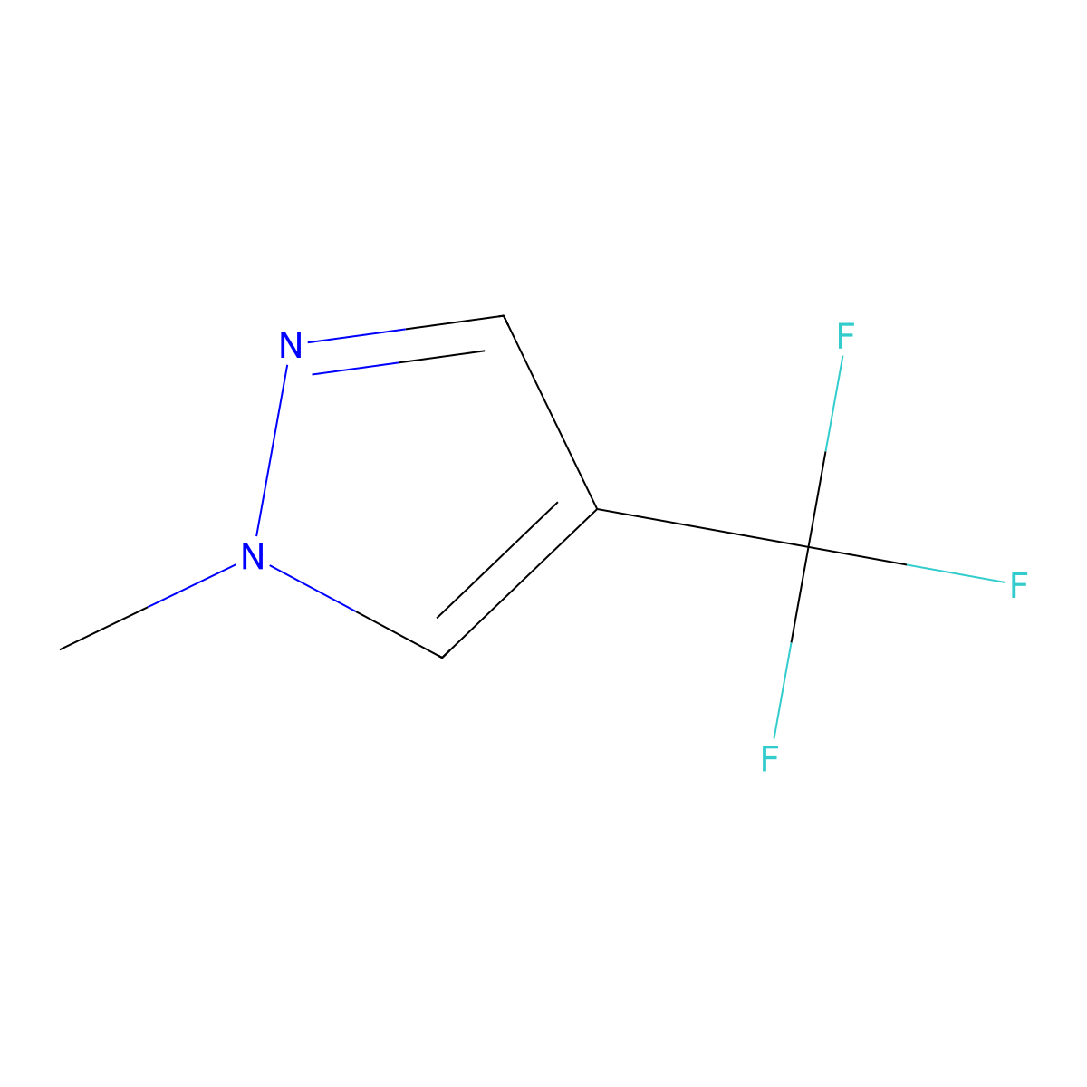 1-Methyl-4-(trifluoromethyl)-1H-pyrazole molecular structure, CAS 176214-16-7
