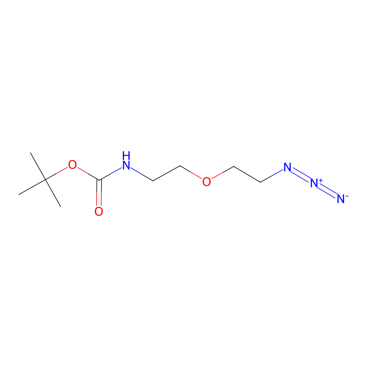 Tert-butyl (2-(2-azidoethoxy)ethyl)carbamate molecular structure, CAS 176220-30-7