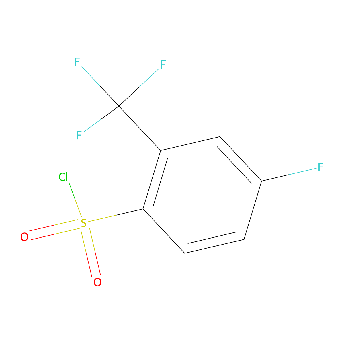 4-Fluoro-2-(trifluoromethyl)benzenesulfonyl Chloride molecular structure, CAS 176225-09-5