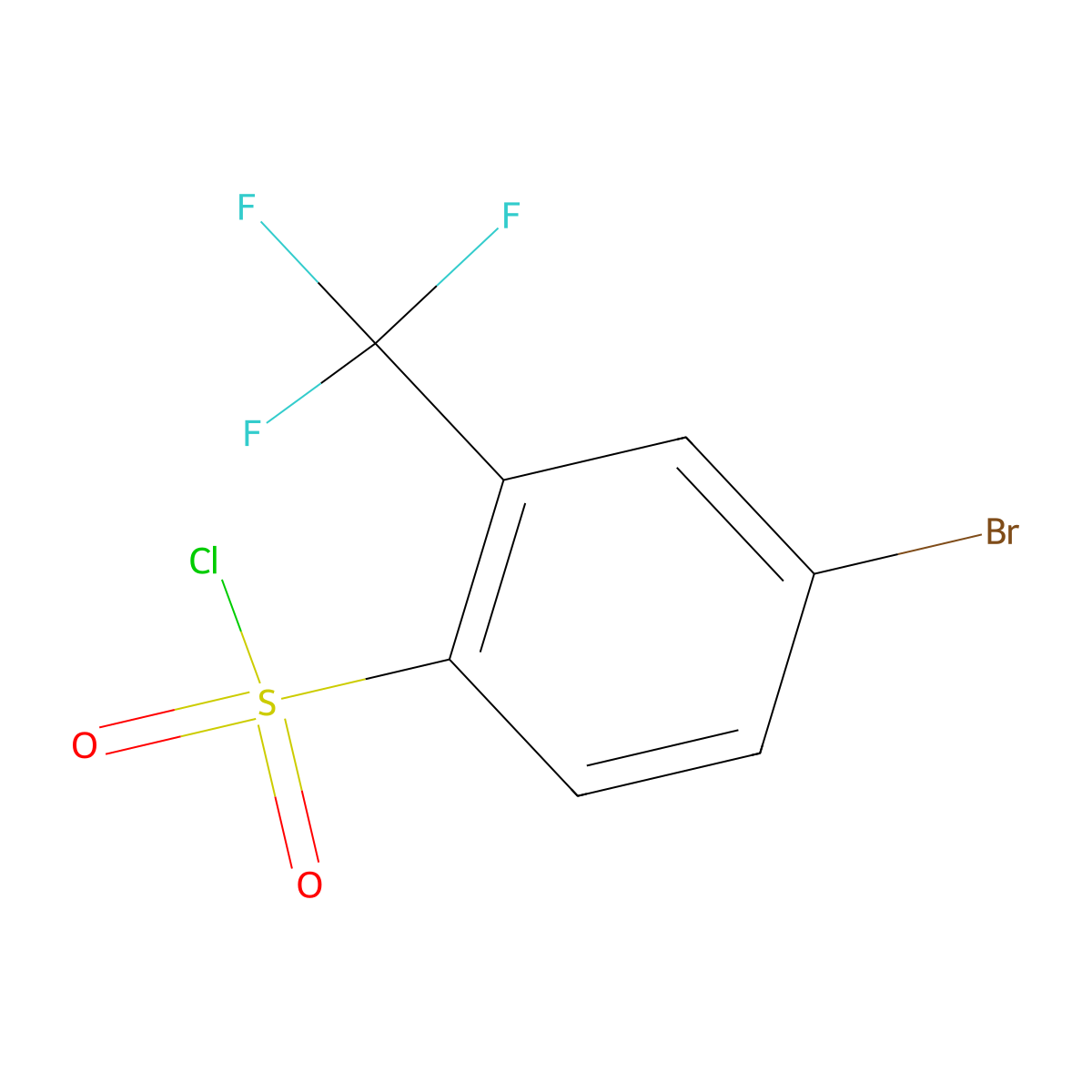 4-Bromo-2-(trifluoromethyl)benzenesulfonyl chloride molecular structure, CAS 176225-10-8