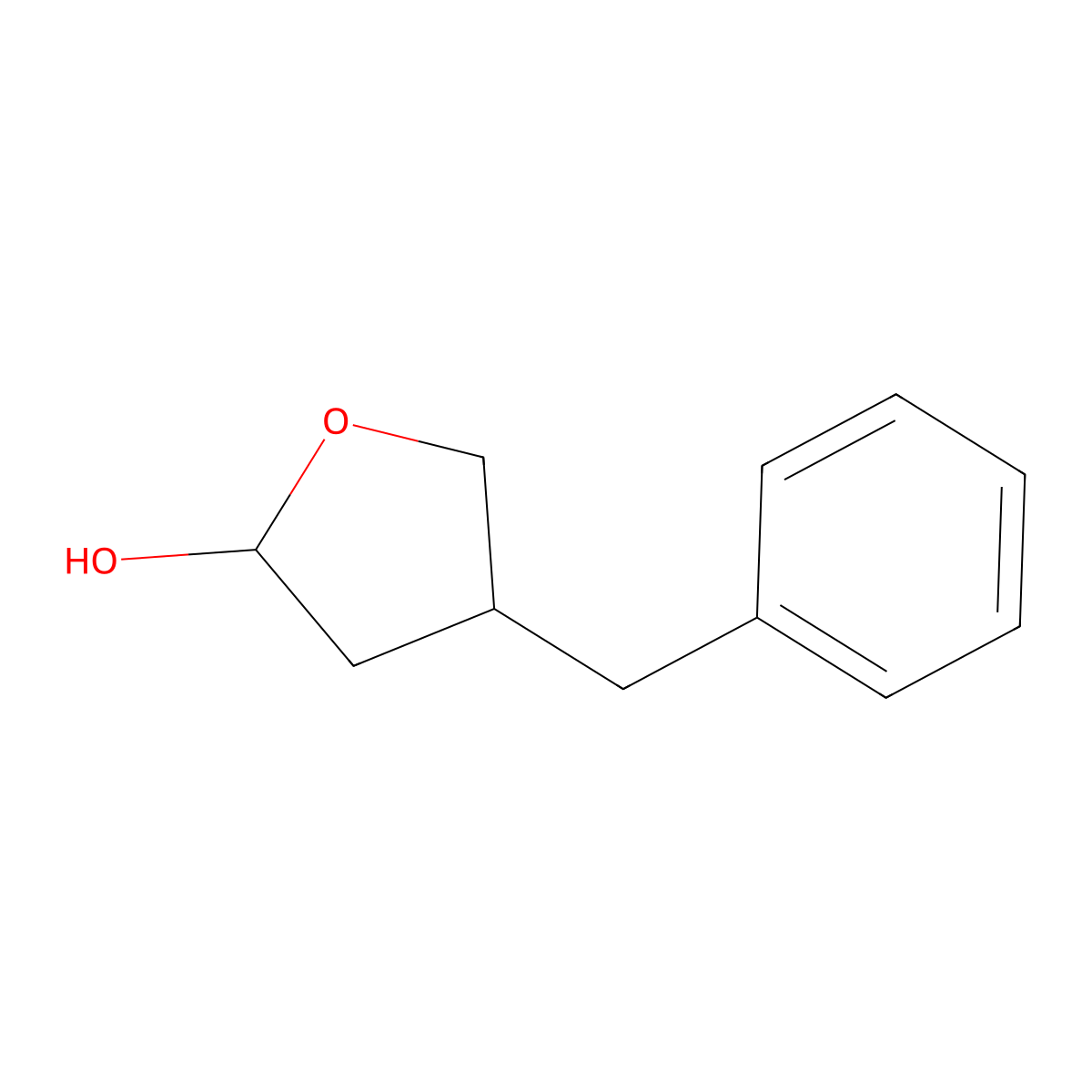 4-Benzyltetrahydrofuran-2-ol molecular structure, CAS 176234-40-5
