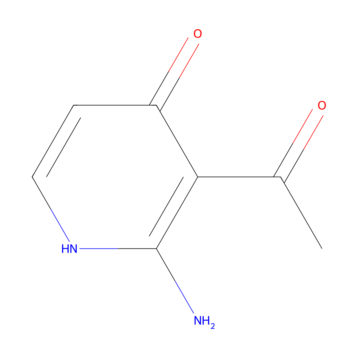 3-acetyl-2-amino-1H-pyridin-4-one molecular structure, CAS 176238-50-9