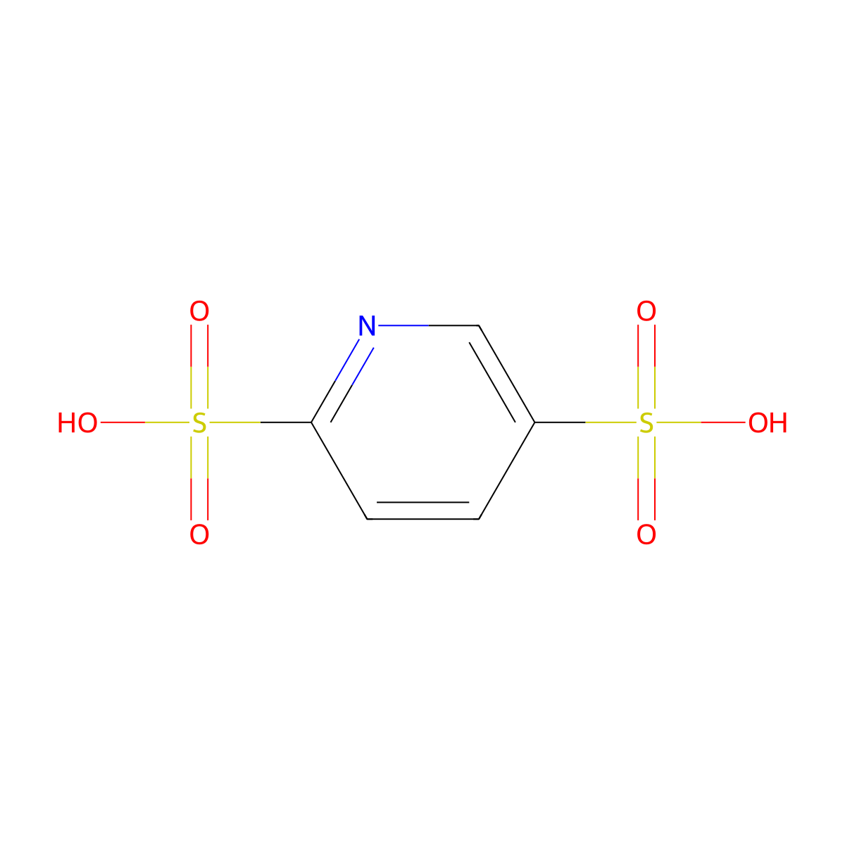 Pyridine-2,5-disulfonic Acid molecular structure, CAS 17624-04-3