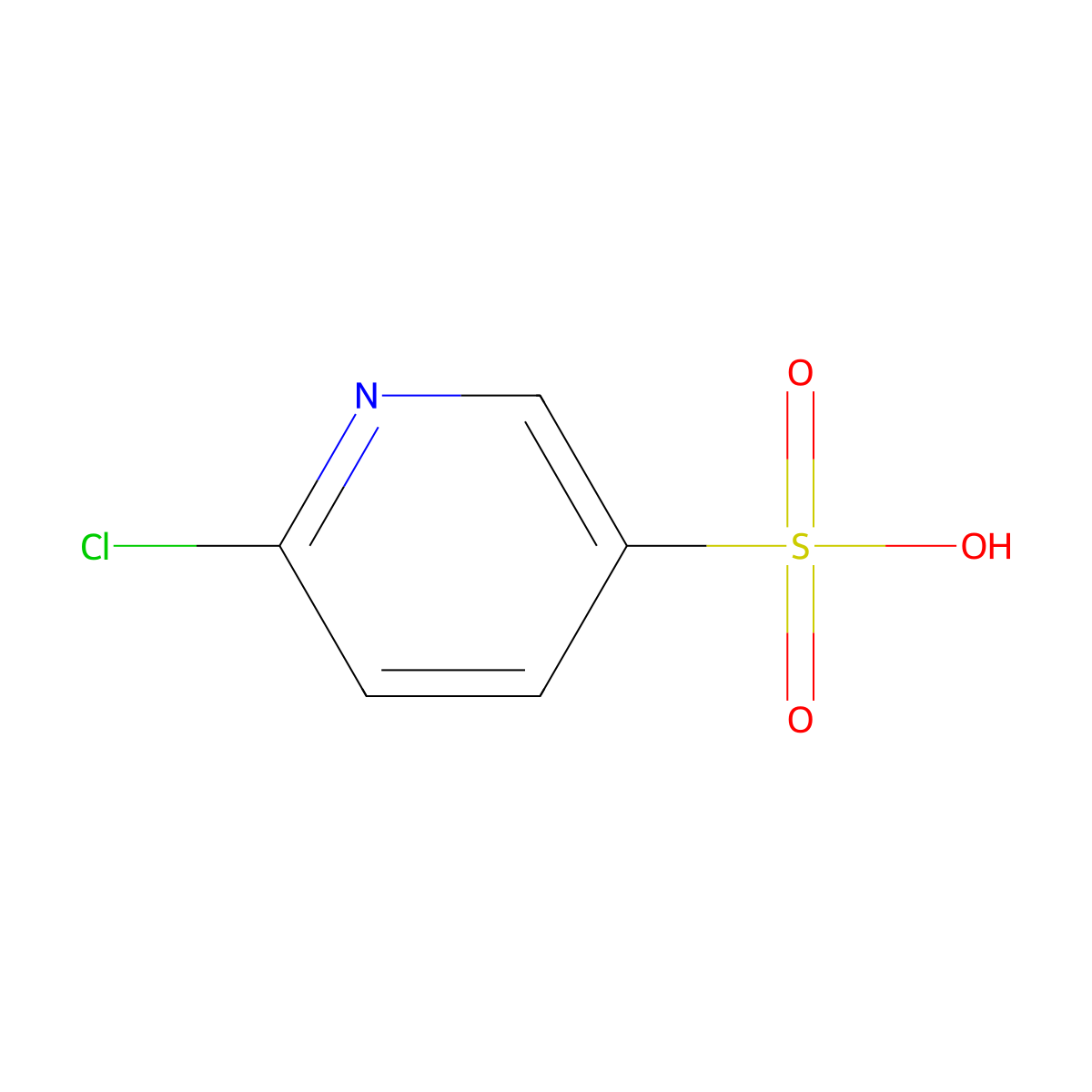 6-chloropyridine-3-sulfonic Acid molecular structure, CAS 17624-08-7