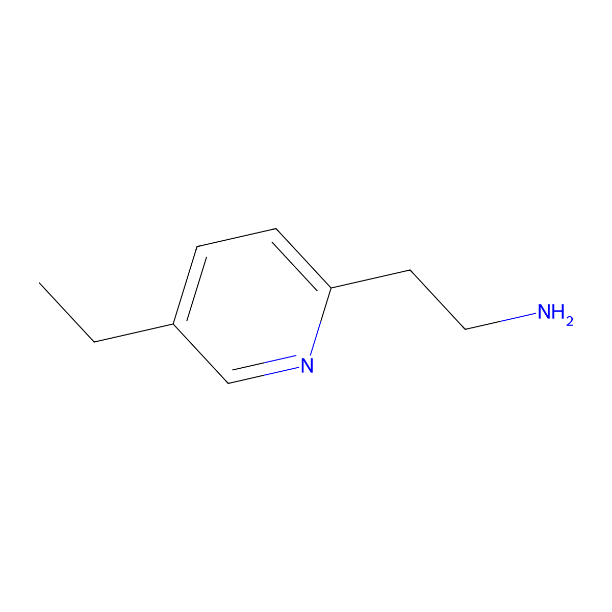 2-(5-Ethylpyridin-2-YL)ethanamine molecular structure, CAS 17624-15-6