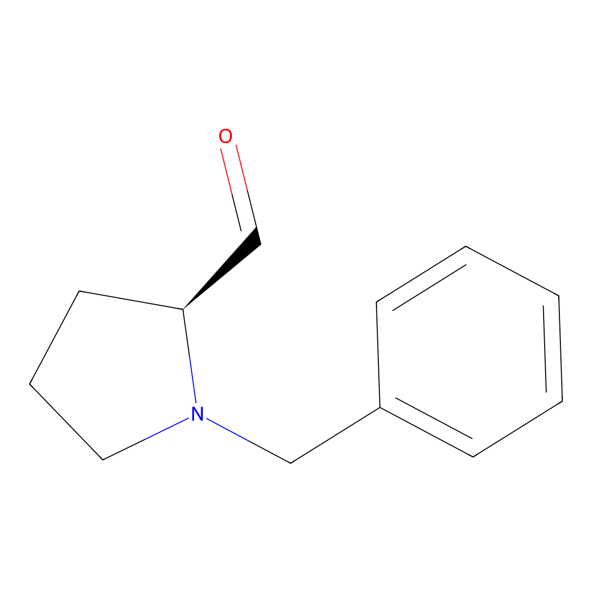 (2S)-1-Benzylpyrrolidine-2-carbaldehyde molecular structure, CAS 176240-12-3