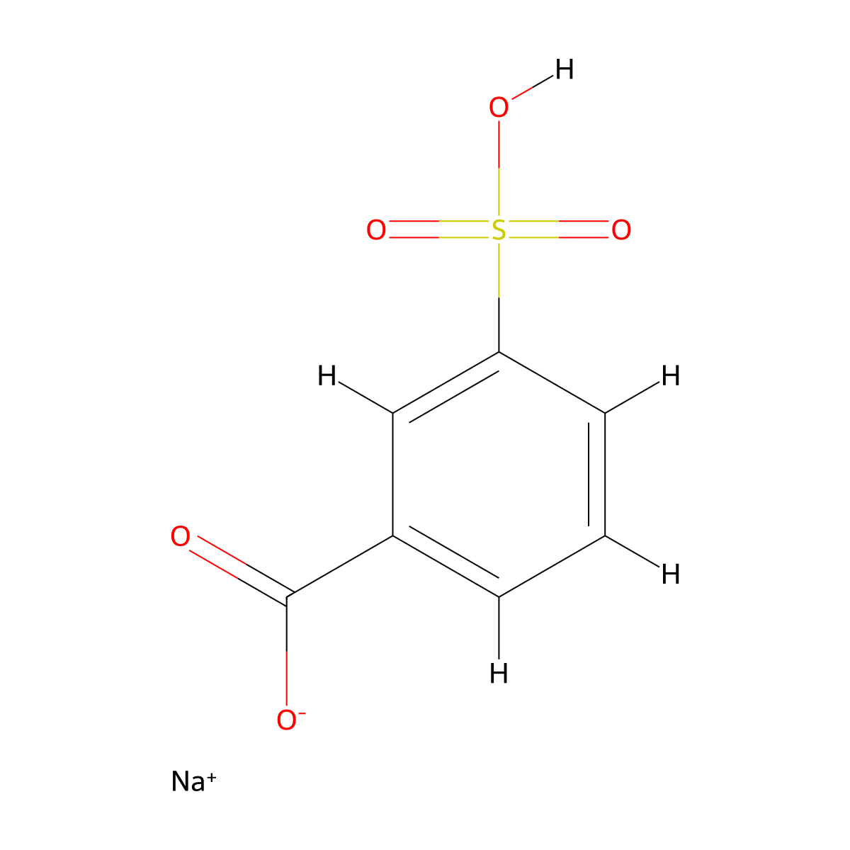 sodium 3-sulfobenzoate molecular structure, CAS 17625-03-5