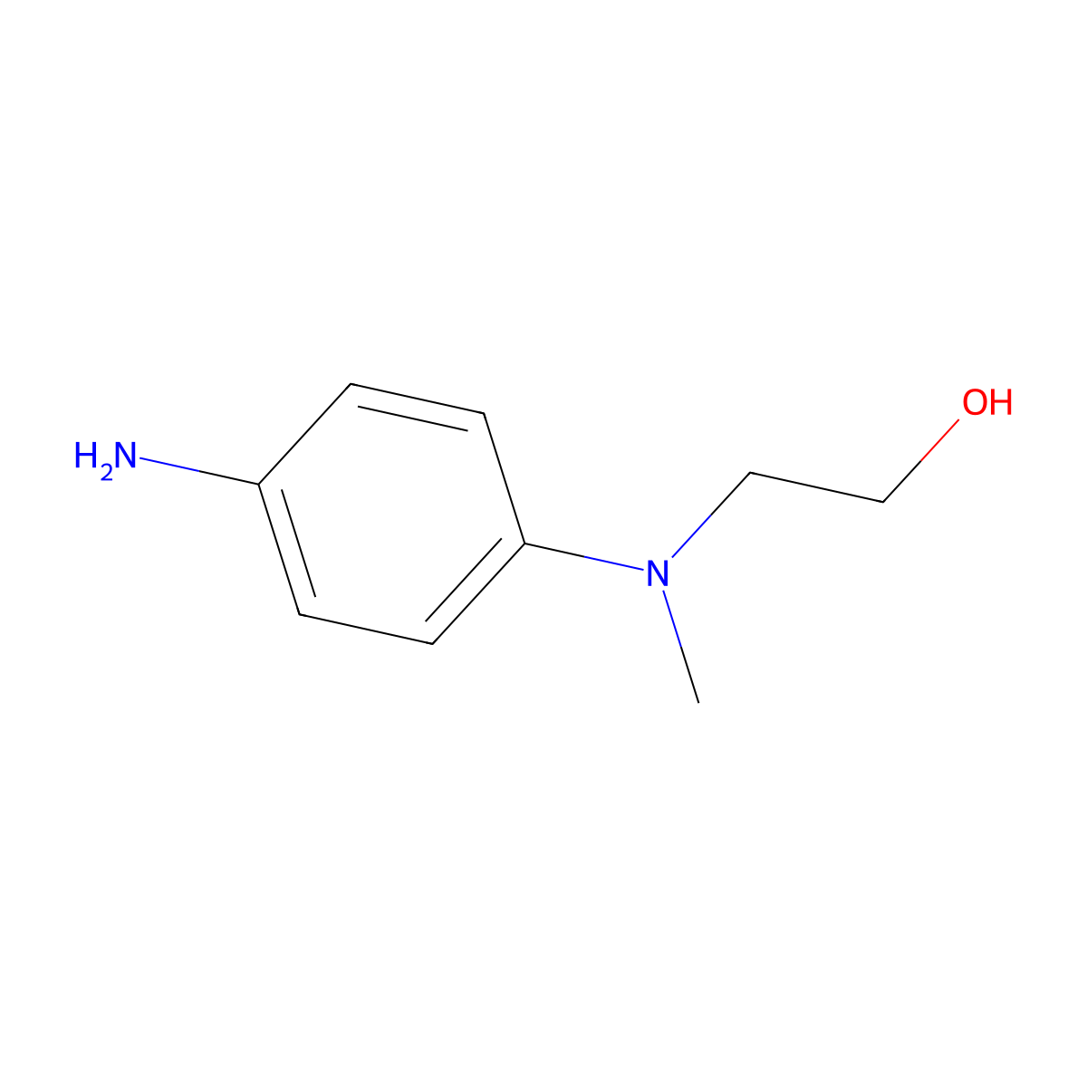 2-[(4-Aminophenyl)(methyl)amino]ethan-1-ol molecular structure, CAS 17625-86-4
