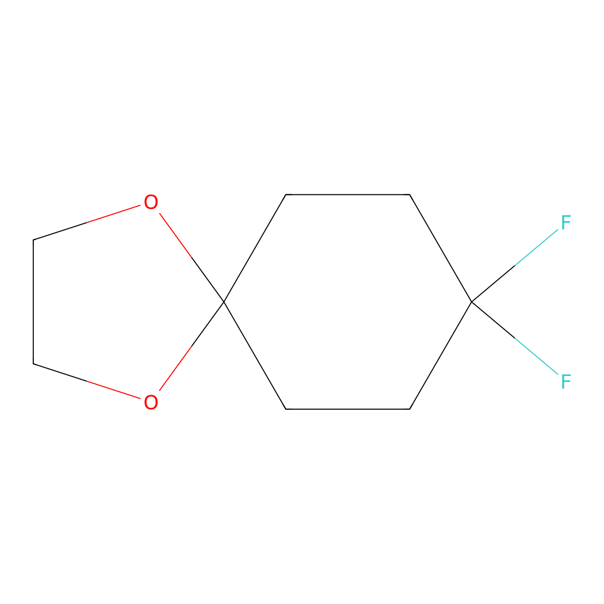 8,8-Difluoro-1,4-dioxaspiro[4.5]decane molecular structure, CAS 176251-49-3