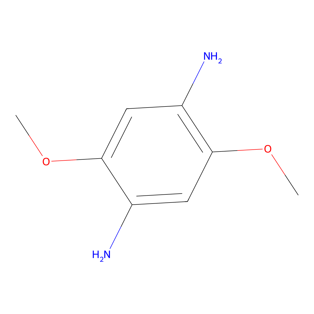 4-Amino-2,5-dimethoxyaniline molecular structure, CAS 17626-02-7