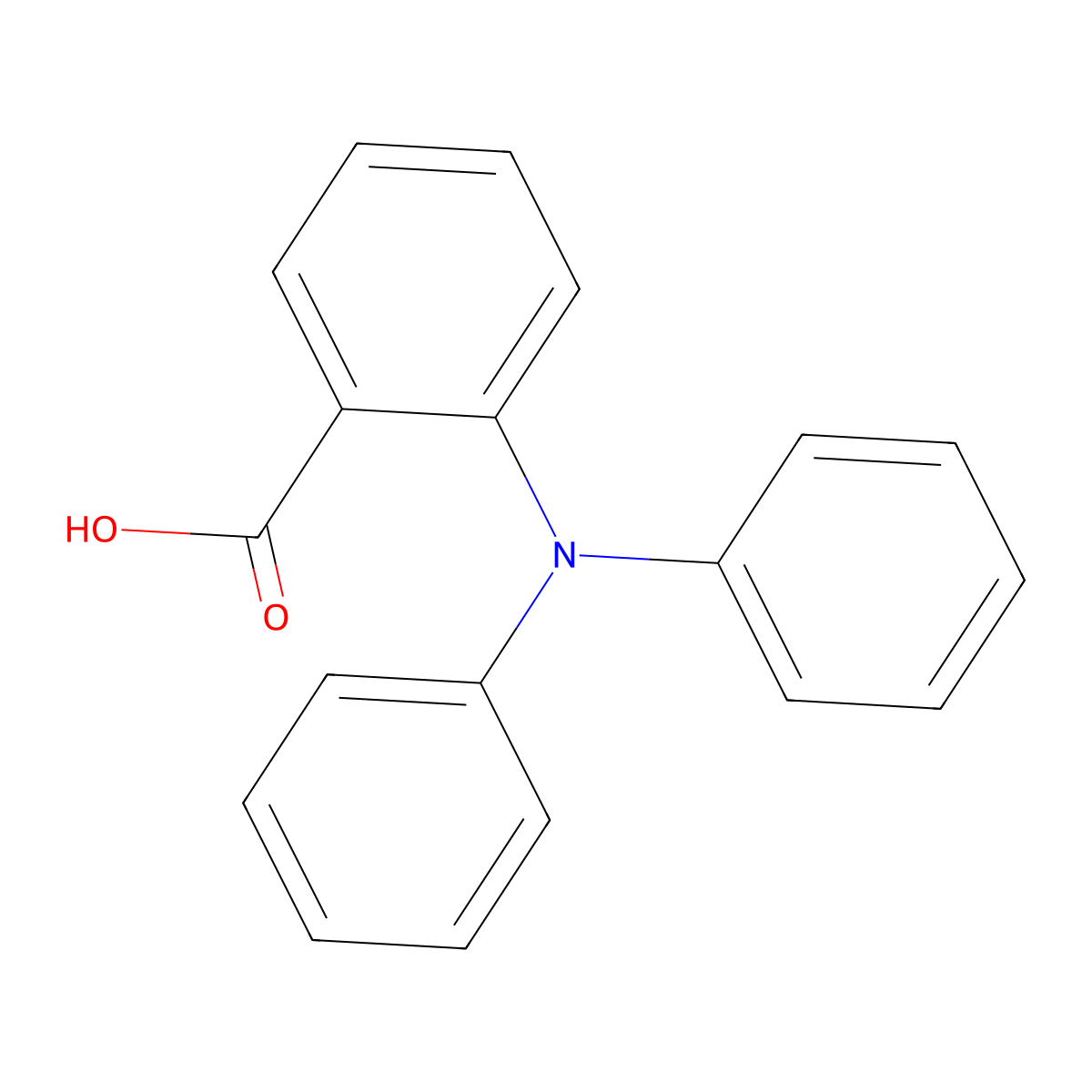 2-(Diphenylamino)benzoic acid molecular structure, CAS 17626-44-7