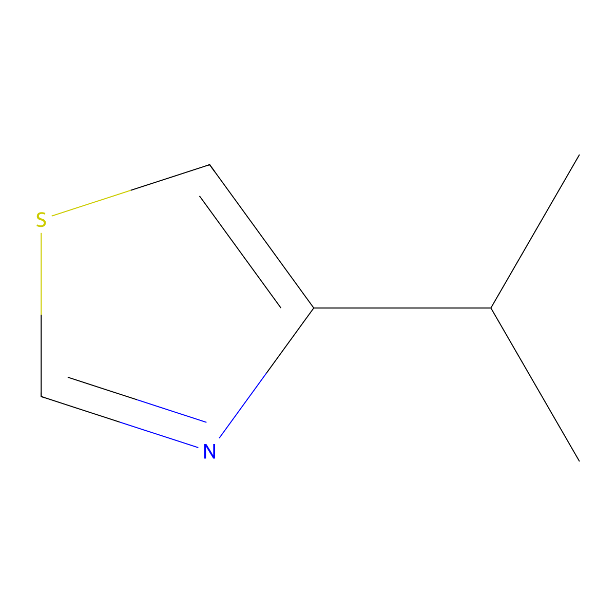 4-Isopropylthiazole molecular structure, CAS 17626-74-3