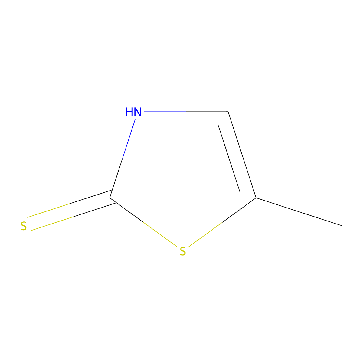 5-Methylthiazole-2(3H)-thione molecular structure, CAS 17626-82-3