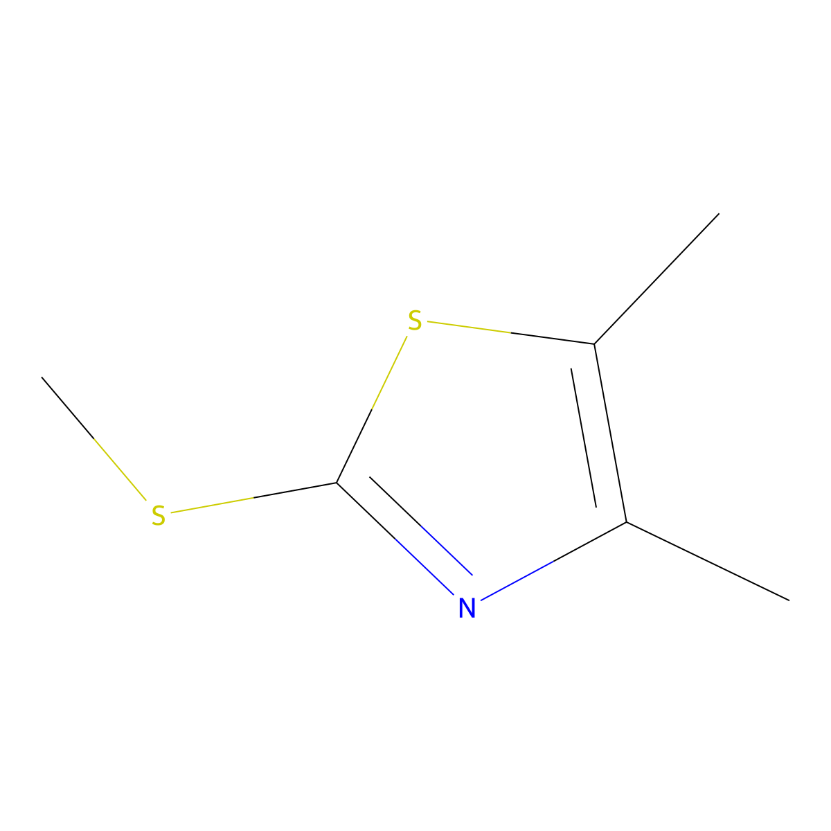 4,5-Dimethyl-2-(methylthio)thiazole molecular structure, CAS 17626-84-5