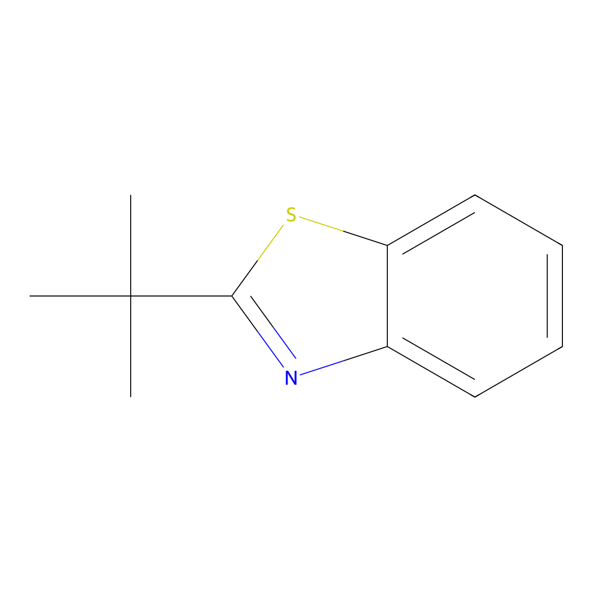 2-Tert-butyl-1,3-benzothiazole molecular structure, CAS 17626-88-9