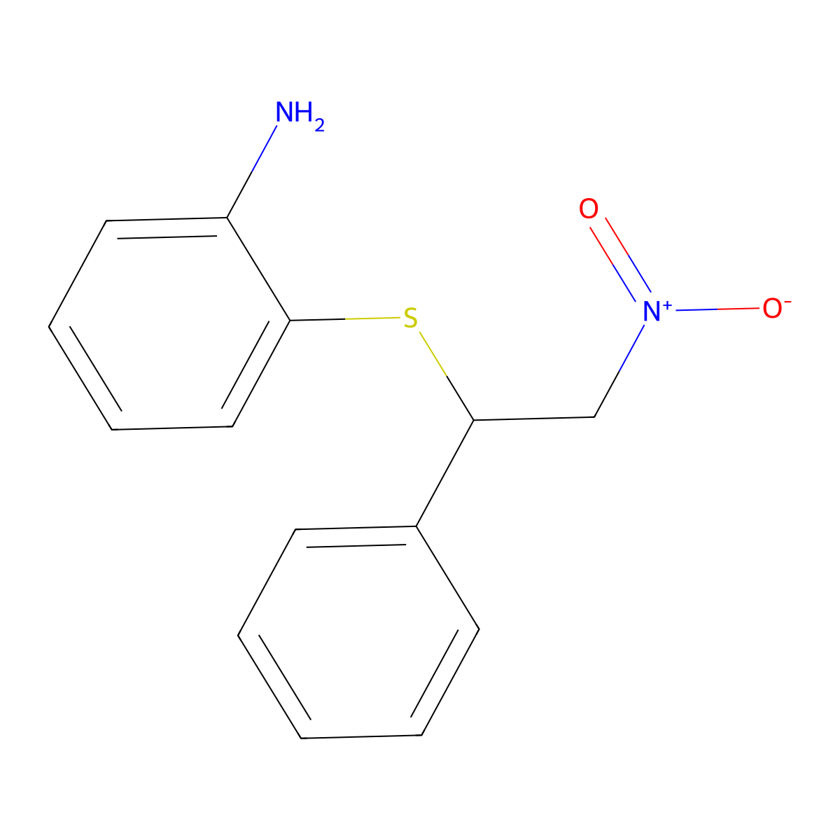 2-[(2-Nitro-1-phenylethyl)thio]aniline molecular structure, CAS 176261-33-9